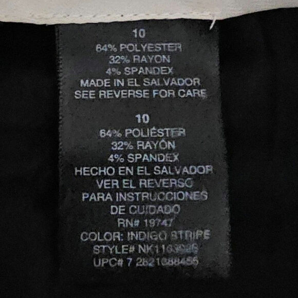 Norma Karmali Pinstripe Black Straight Leg Dress Pants Women's Sz 10 NWT Career - Picture 6 of 6